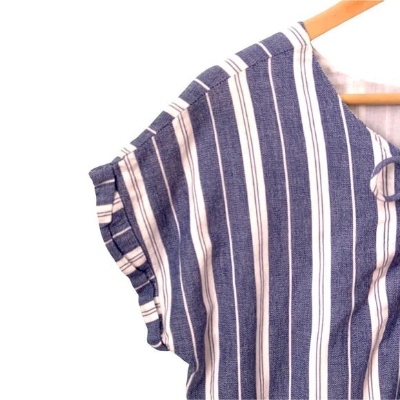 Tularosa Boho Blue Stripped Tunic Dress with Tassel in Size Medium - Picture 10 of 13